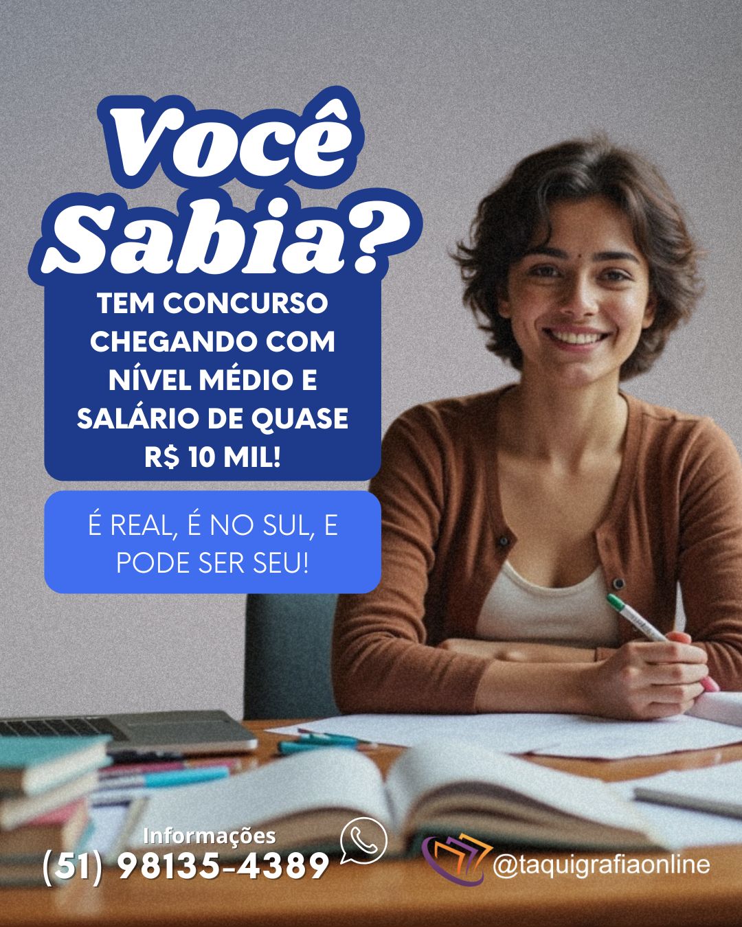 CÂMARA DE CAXIAS DO SUL (RS) – Vaga dos sonhos com nível médio